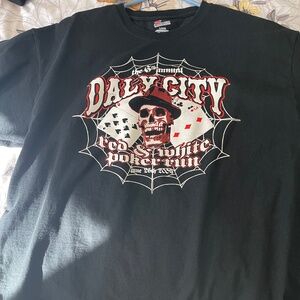 Dale City Red & White Poker Run 2004 Tour T-Shirt- Size Large